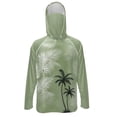thumbnail image 1 of Bulopur Men’s Fishing Sun Hoodie with Mask Green Palm Tree UPF 50+ Long Sleeve UV Protection Shirt, Quick Dry Breathable Rash Guard for Boating Hiking Outdoor, 1 of 8