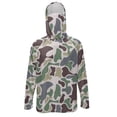 thumbnail image 1 of Bulopur Men’s Long Sleeve Fishing Shirt with Mask Green Camo Print UV Protection Sun Hoodie, Breathable Quick Dry Rash Guard for Outdoor Adventure, 1 of 8