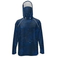 thumbnail image 1 of Bulopur Men’s Long Sleeve Fishing Sun Shirt with Face Cover Navy Starry Night Hooded UV Protection Rash Guard, Lightweight Quick Dry for Fishing Beach Travel, 1 of 8