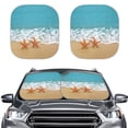 thumbnail image 1 of Bulopur Ocean Starfish Sun Shade for Car Windshield Sun Protection Sun Shield for Car Windshield Durable Fabrics Auto Front Window Sunshade Covers for Most SUVs Vans Trucks, 2 Pcs, 1 of 6