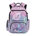 thumbnail image 1 of Bulopur Pastel Pink Drip Glitter Star Axolotl Kids Backpack for Girls, Kawaii Sparkle Salamander Print School Bag Lightweight/Breathable/Durable/Waterproof Multi-Pocket Book Bag for Daily Use, 1 of 7