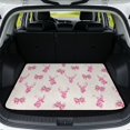 thumbnail image 1 of Bulopur Pink Camo Deer Bow Car Trunk Mat 29" x 39", Pink Camouflage Pattern Cargo Liner, Waterproof Non-Slip Rear Cargo Mat for Women Drivers, 1 of 7