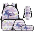 thumbnail image 1 of Bulopur Preschool Girls 17 Inch Backpack Set 4 in 1 Pink Cherry Blossom Capybara Print School Bookbag with Lunch Bag, Water Bottle Sleeve and Pencil Case for Toddler Girls, 1 of 5