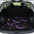 thumbnail image 1 of Bulopur Purple Bat Star Car Trunk Mat 29" x 39", Moon Bat Pattern Cargo Liner, Waterproof Non-Slip Rear Cargo Mat for Halloween Driving, 1 of 7