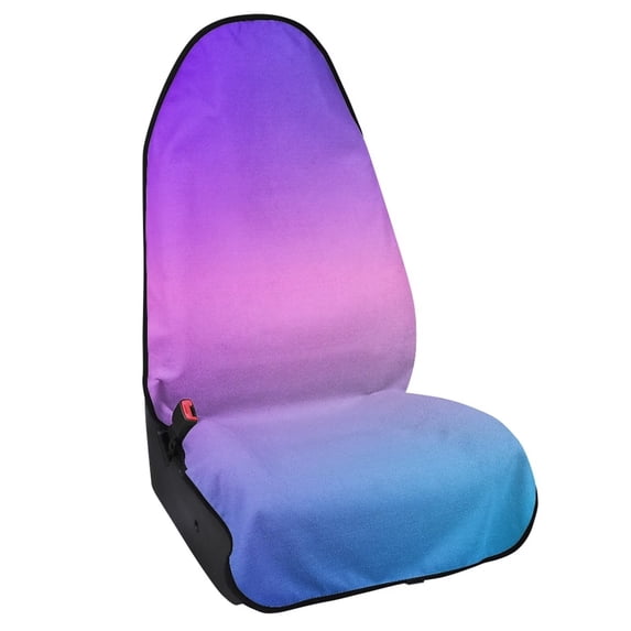 Bulopur Purple Print Front Car Seat Towel Universal Breathable Seat Protector for Beach Soft Non-Slip Towel for Summer Car Decor Fit SUV Sedan Truck