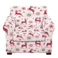 thumbnail image 1 of Bulopur Snowflake 2Pcs Wingback Chair Covers Stretchable Furniture Protector 2-Piece Cushion Covers Elastic Bottom Washable for Living Room Home Office Apartment Decor, 1 of 8