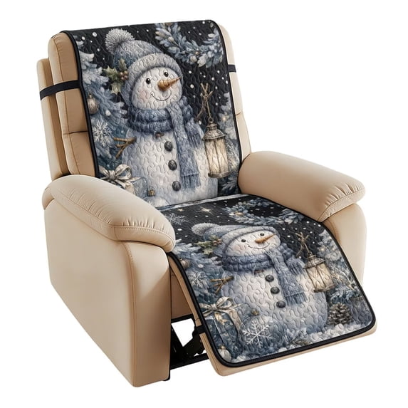 Bulopur Snowman Recliner Seat Cover, Soft Quilted Non-Slip Recliner ...