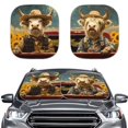 thumbnail image 1 of Bulopur Sunflower Highland Cow Windshield Sun Shade UV Reflector Car Sun Shade Windshield Foldable Easy to Use Automotive Interior Sun Protection Vehicle Summer Essential Protector for Cars, 1 of 6