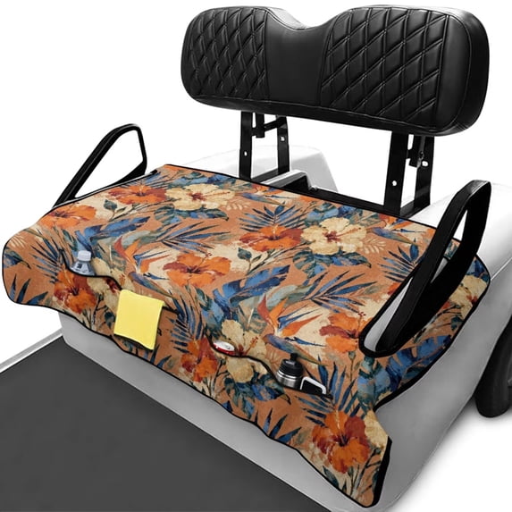 Bulopur Tropical Club Car Golf Cart Seat Covers Soft Golf Cart Towel Seat Covers for All Season Suitable for EZGO, Yamaha, Club Car