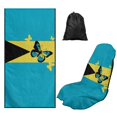 thumbnail image 1 of Bulopur Tropical Front Car Seat Towel for Women Bahamian Flag Breathable Car Seat Sweat Protector with Storage Bag for Beach Holiday Soft Fit SUV Sedan Truck 1pcs, 1 of 7