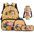 thumbnail image 1 of Bulopur Tropical Kids 17 Inch Backpack Set 4 PCS Tropical Pineapple Capybara Print School Bookbag with Lunch Bag, Water Bottle Sleeve and Pencil Case for Toddlers, 1 of 8