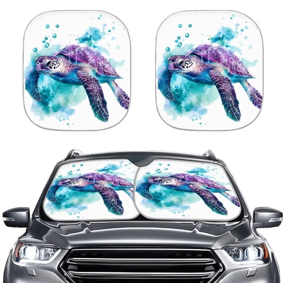 Bulopur Turtle Bubble Car Windshield Sun Shade Prevent UV Windshield Visor Sun Shade Keep Your Carseat at a Cooler Temperature Window Sun Blocker for Most SUVs Trucks Vans