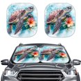 thumbnail image 1 of Bulopur Turtle Floral Car Sun Shade Windshield Prevent UV Rays Sun Protector for Car Windshield Easy to Store Front Window Sunshade Sun Visor Protector for Most Vans SUVs Trucks, 1 of 6