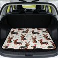 thumbnail image 1 of Bulopur Vintage Christmas Bow Car Trunk Mat 29" x 39", Bow Cargo Liner, Waterproof Non-Slip Rear Cargo Mat for Winter Xmas Driving, 1 of 7