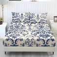 thumbnail image 1 of Bulopur Western Floral Twin Sheets 3 Pieces Bed Sheets Set, Soft Fade Resistant Easy Care Bedding Set All Season Wrinkle Free Bottom Bedsheet for Twin Size Bed, 1 of 5