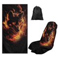 thumbnail image 1 of Bulopur Wolf Car Towel Seat Covers Cool Car Seat Towel Cover After Gym Waterproof Athletic Running Towel for Gym,Workout,Running,Swimming Car Accessories, 1 of 7