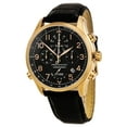 thumbnail image 1 of Bulova 97B122 Men's Precisionist Black Dial Leather Strap Rose Gold Steel Chronograph Watch, 1 of 1