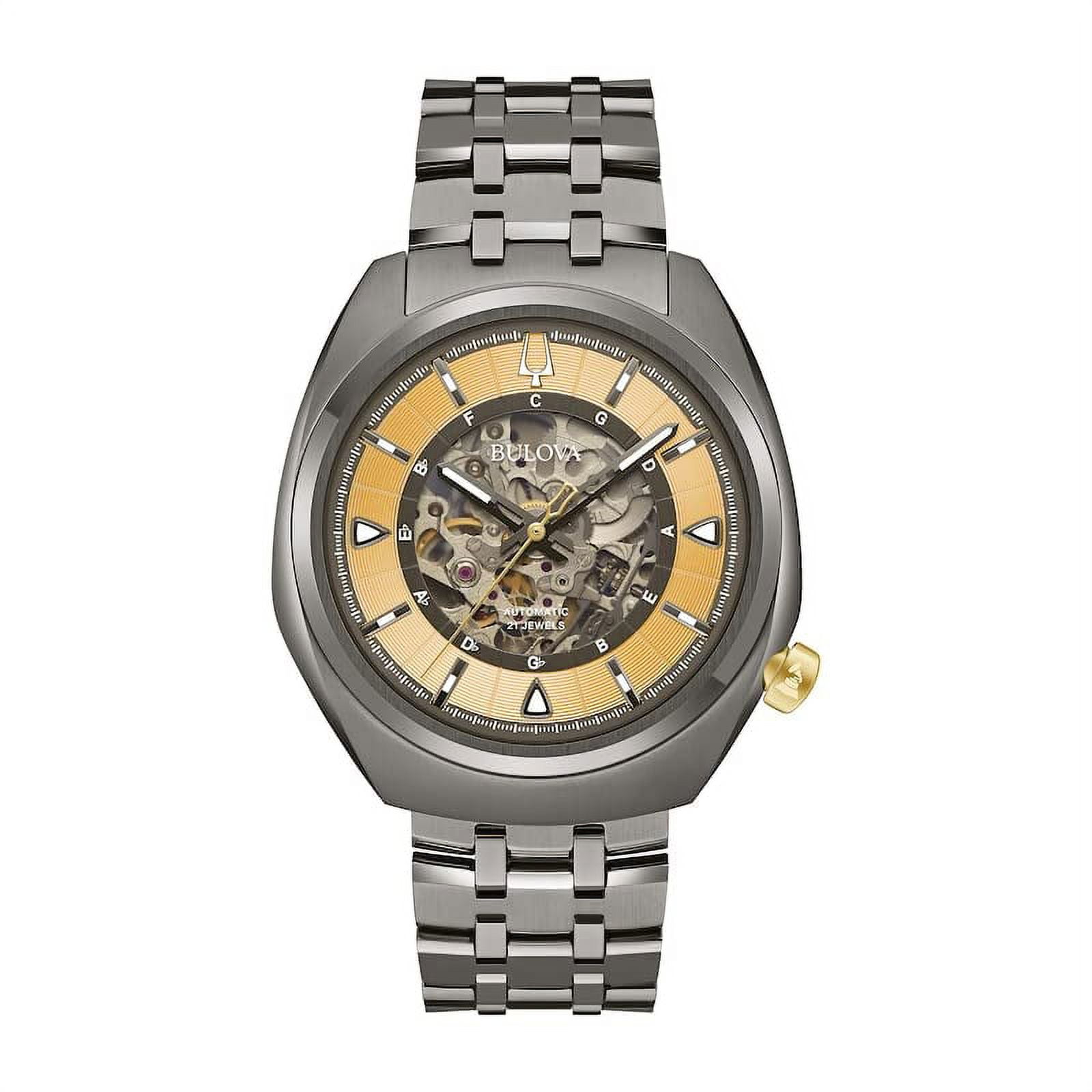 Bulova skeleton clearance watch gold