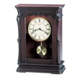 thumbnail image 1 of Bulova Abbeville Analog Quartz Solid Wood Case Pendulum Mantel Clock B1909, 1 of 2