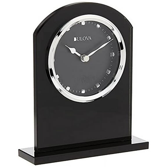Bulova B5010 Ebony Crystal Clock