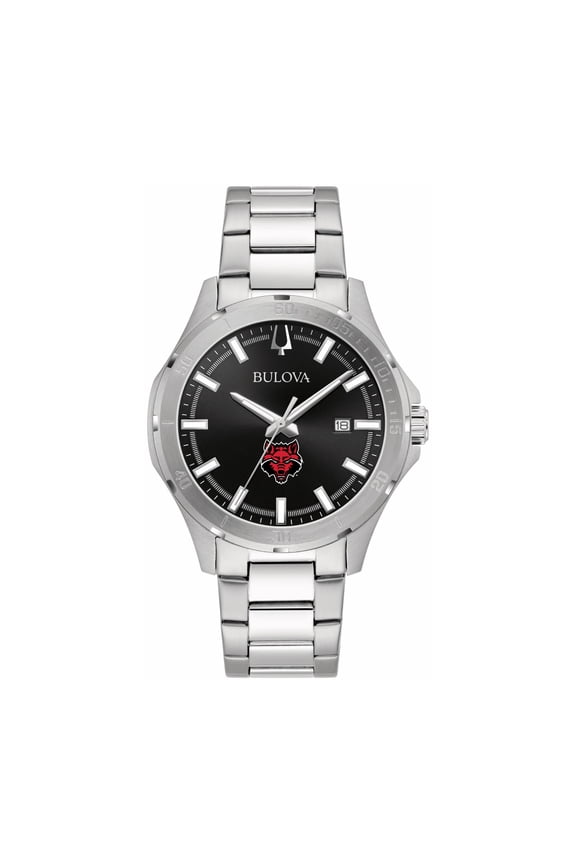 Black Arkansas State Red Wolves Stainless Steel Sport Classic Watch