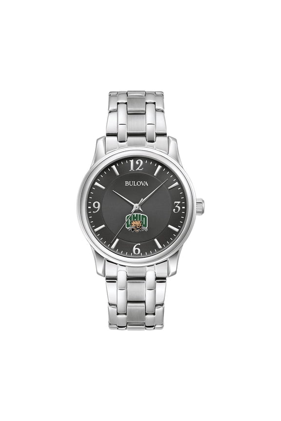 Black Ohio Bobcats Stainless Steel Corporate Collection Watch