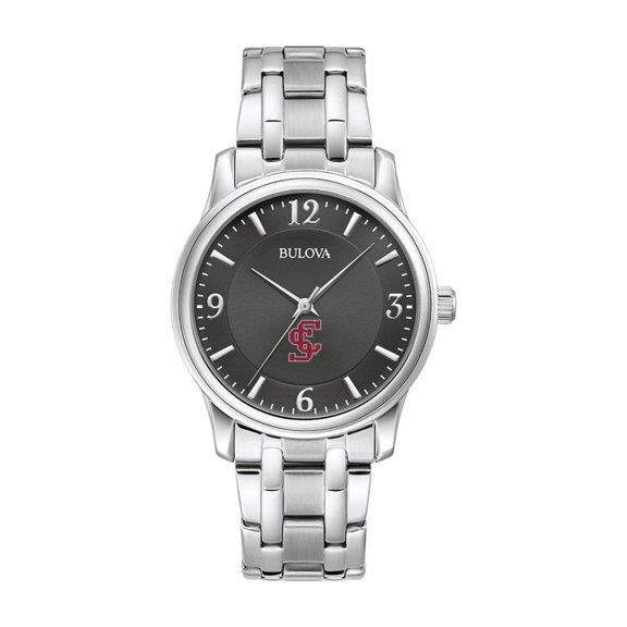 Bulova Black Santa Clara Broncos Stainless Steel Corporate Collection Watch