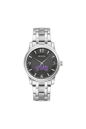 Black TCU Horned Frogs Stainless Steel Corporate Collection Watch