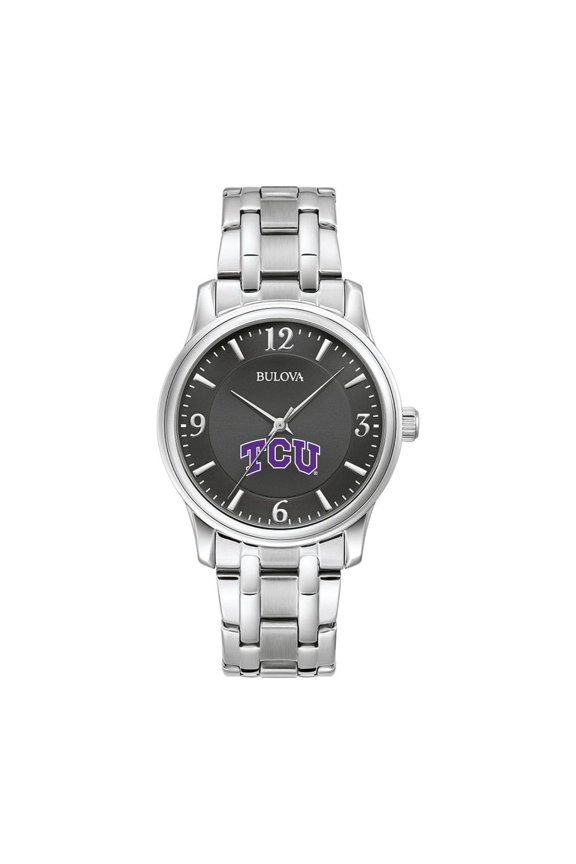 Black TCU Horned Frogs Stainless Steel Corporate Collection Watch