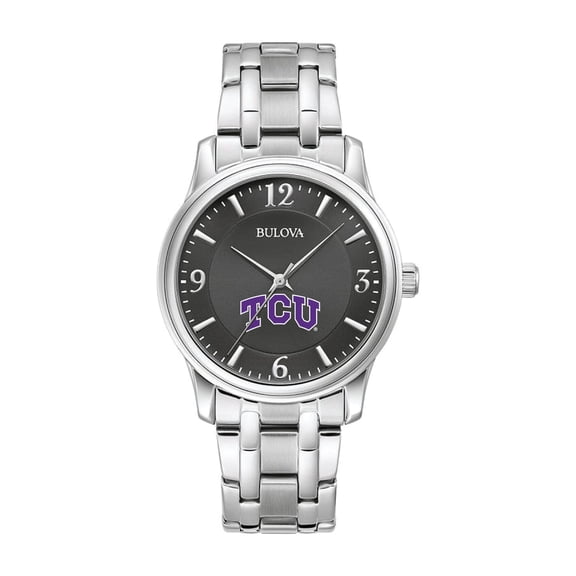 Bulova Black TCU Horned Frogs Stainless Steel Corporate Collection Watch