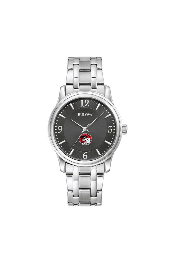 Black Winston-Salem State Rams Stainless Steel Corporate Collection Watch