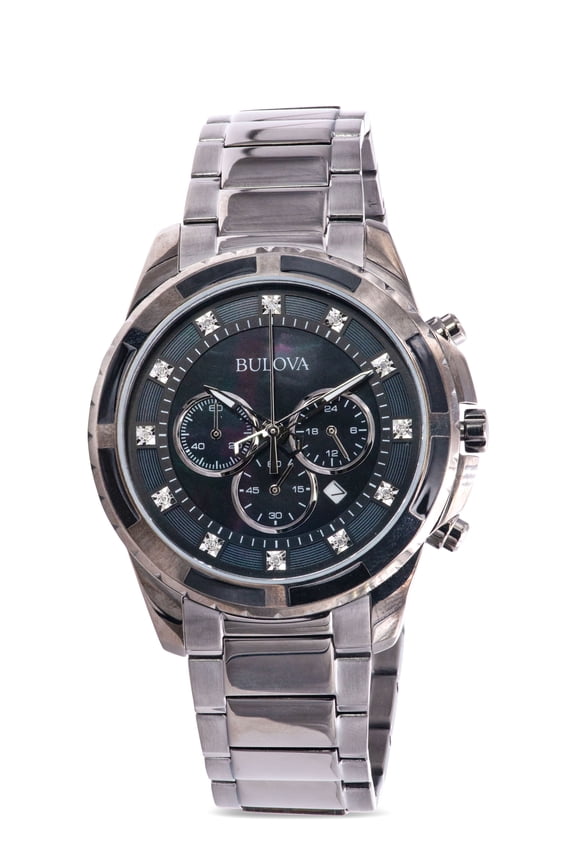 Chronograph Diamond Dark Gray Mens Watch 98D133