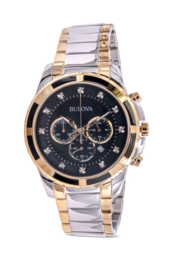 Chronograph Diamond Two-Tone Mens Watch 98D132