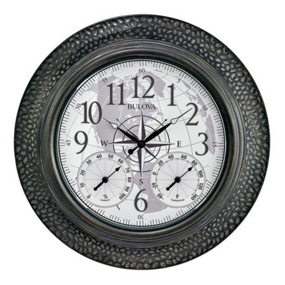 Bulova Clocks C3391, Lighted outdoor dial, Explorer, Patio accent,