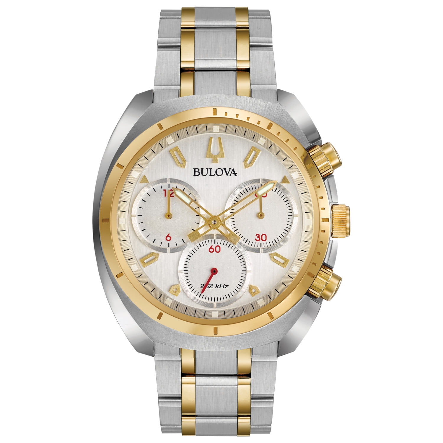 Bulova men's curv chronograph stainless steel bracelet clearance watch