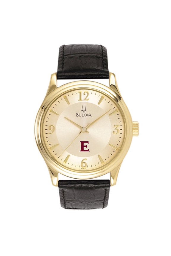 Gold Elon Phoenix Stainless Steel Watch with Leather Band