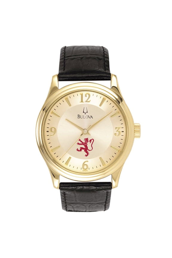 Gold Phillips Exeter Academy Big Red Stainless Steel Watch with Leather Band