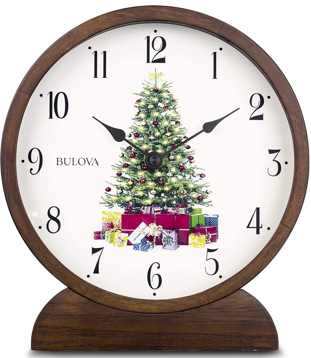 Bulova Holiday Sounds Hardwood Case Chiming Mantel Clock B1866
