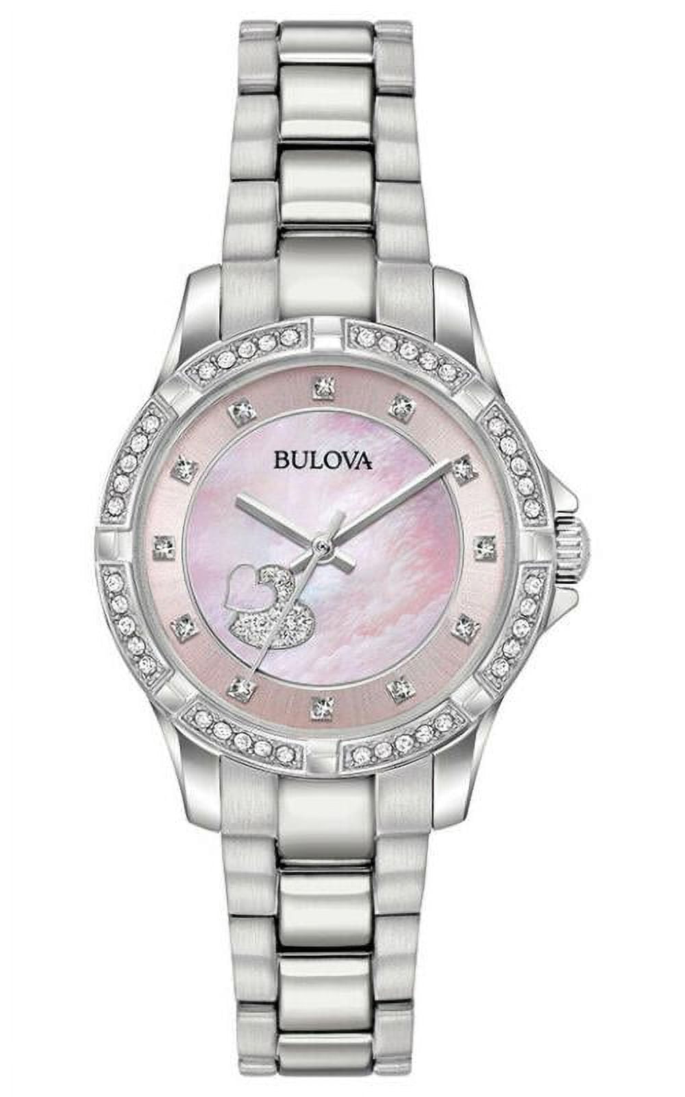 Bulova women's top watch pink face