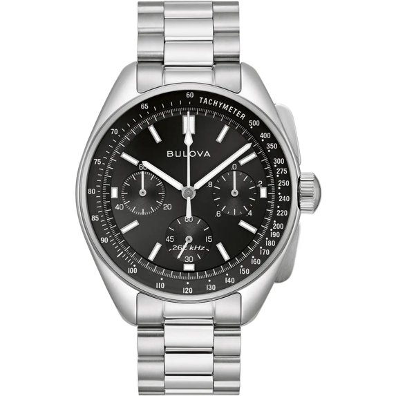 Bulova Lunar Pilot Archive Chronograph Quartz Black Dial Men's Watch 96K111