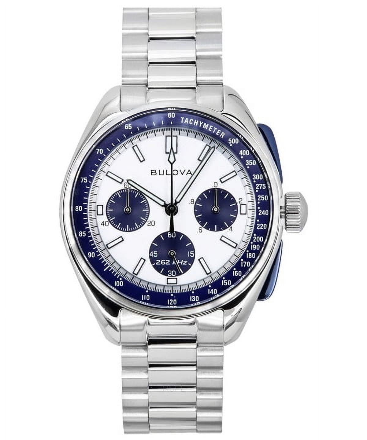 BULOVA Lunar Pilot Archive Series Special Edition Chronograph Silver Dial Quartz 98K112 Men's Watch With Extra Strap