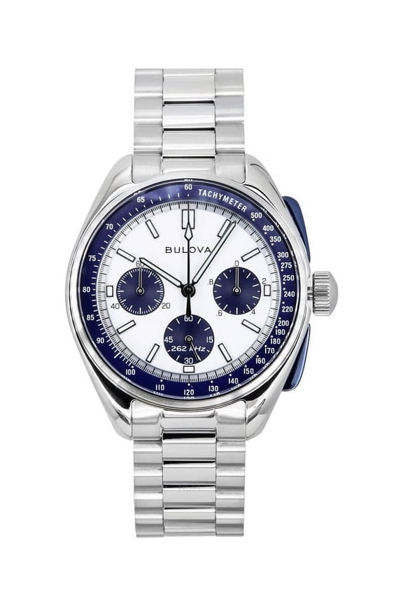 Lunar Pilot Archive Series Special Edition Chronograph Silver Dial Quartz 98K112 Men's Watch With Extra Strap