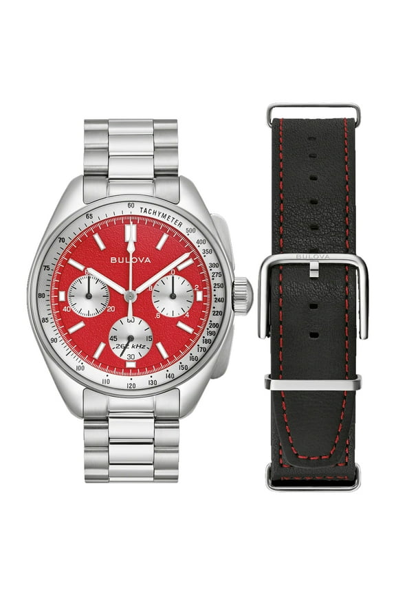Men's Lunar Pilot Archive Series Red Dial Watch - 96K115