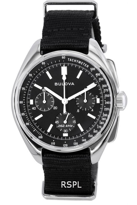 Lunar Pilot Special Edition Chronograph Black Dial Quartz 96A225 Men's Watch