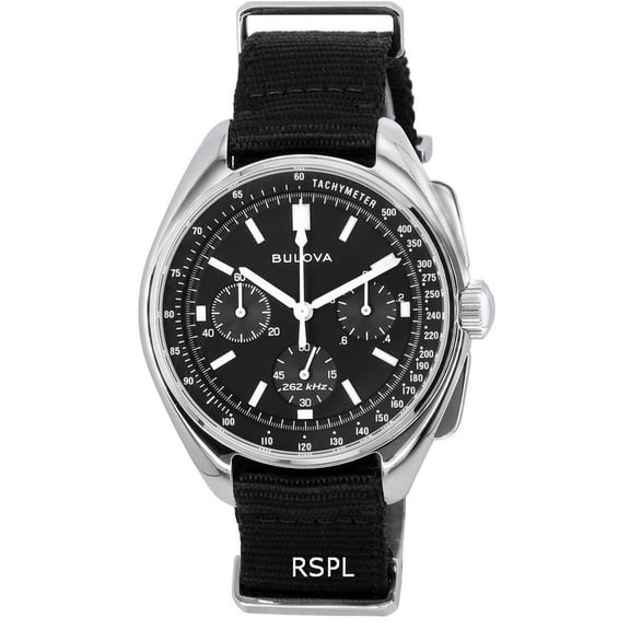 Bulova Lunar Pilot Special Edition Chronograph Black Dial Quartz 96A225 Men's Watch