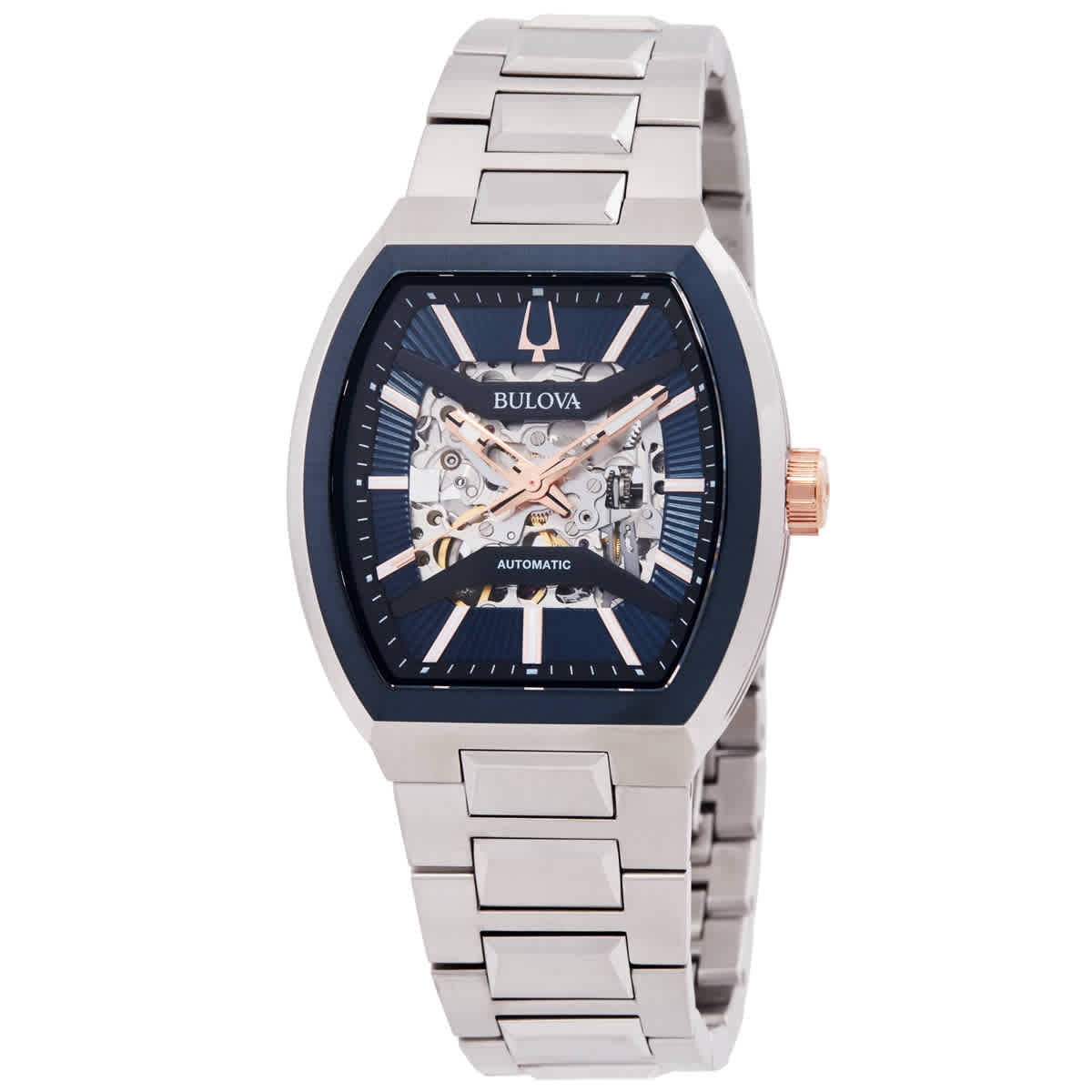 Bulova Maquina Automatic Blue Dial Men's Watch 98A319 - Walmart.com