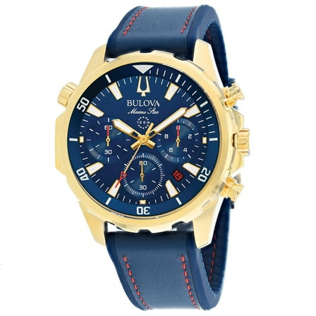 Bulova Marine Star Chronograph Blue Dial Men's Watch 97B168