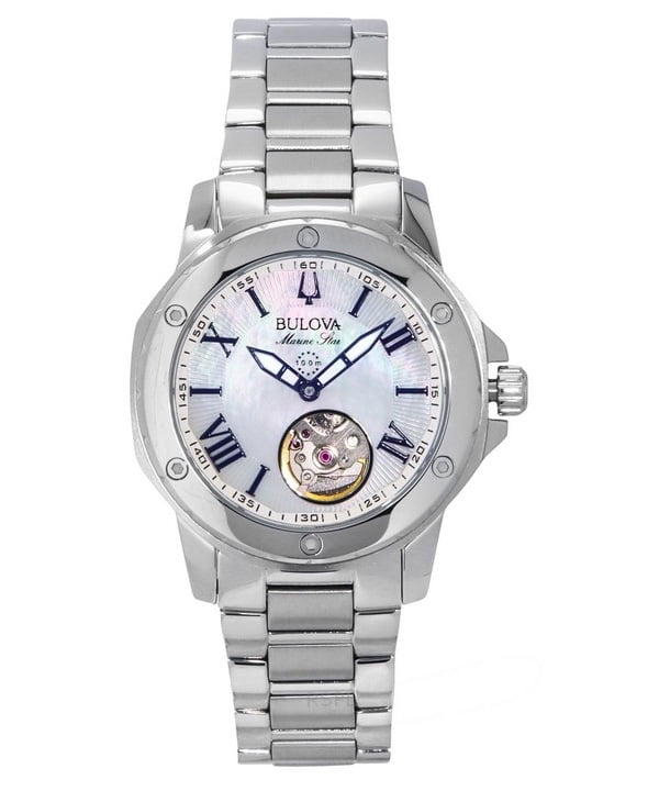 Bulova Marine Star Ladies Watch. Mother of Pearl. Stainless steel s-l400.jpg main image 4