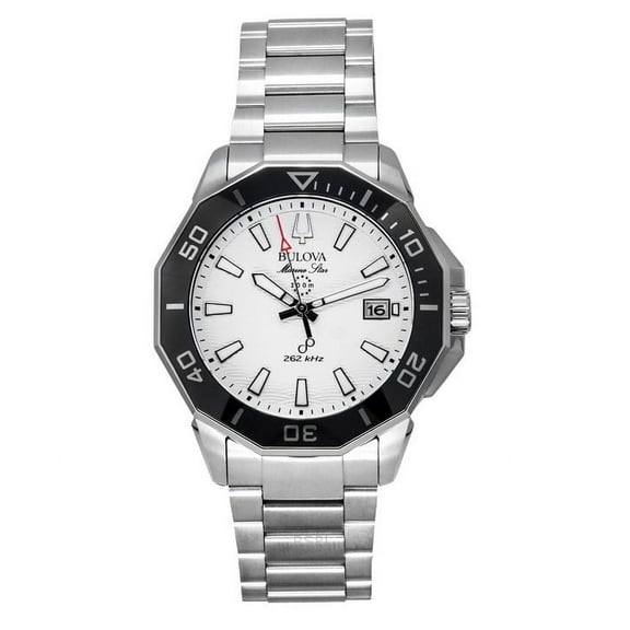 Bulova Marine Star Precisionist Men's Quartz White Dial Watch 96B426