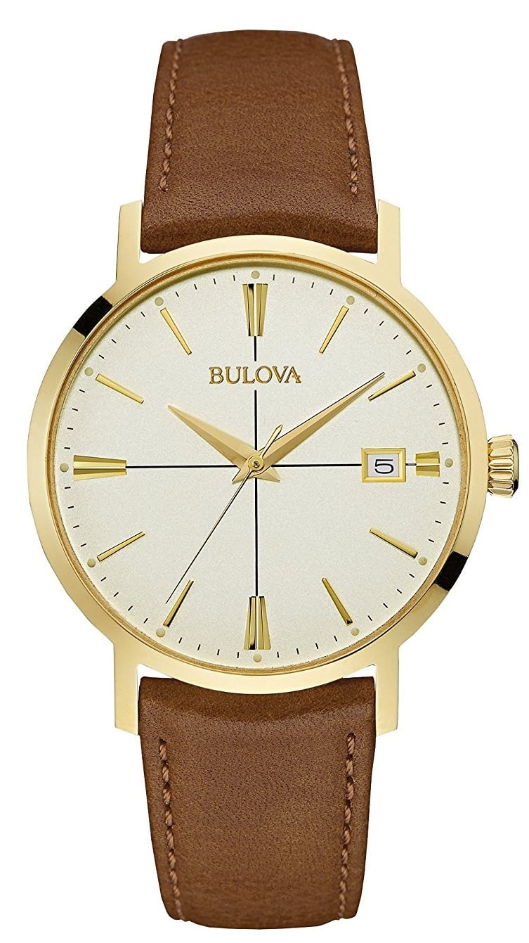 Bulova Men's Aerojet Leather Watch 97B151